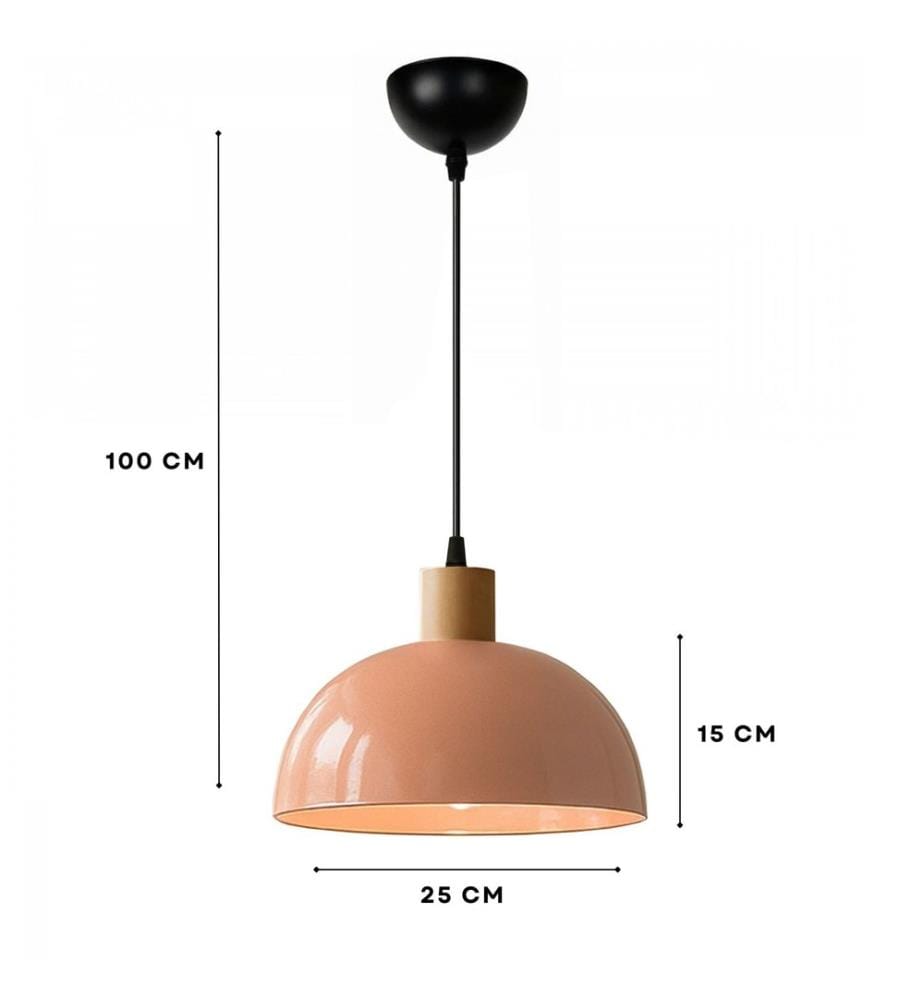 Kronleuchter, Lachsfarben, Metallkorpus