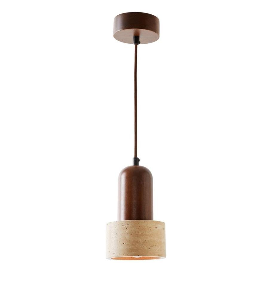 Kronleuchter, Beige, Walnuss, Holzkorpus