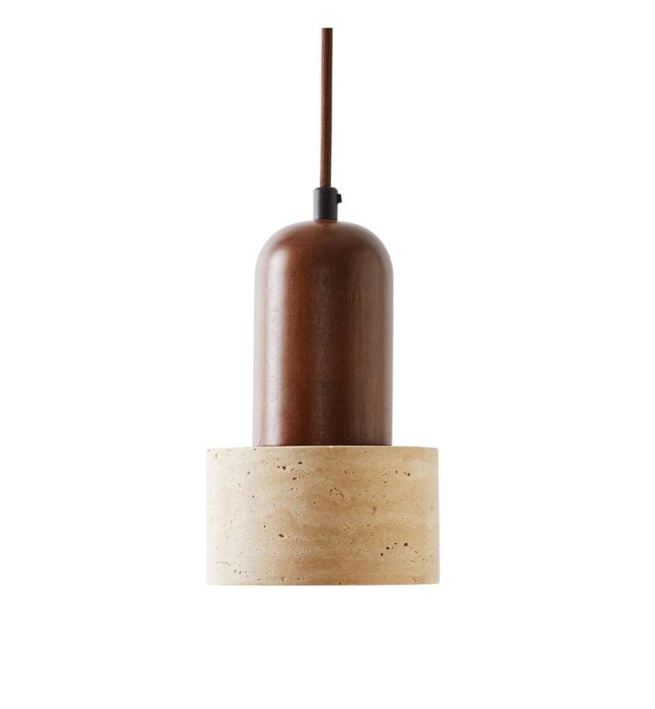 Kronleuchter, Beige, Walnuss, Holzkorpus