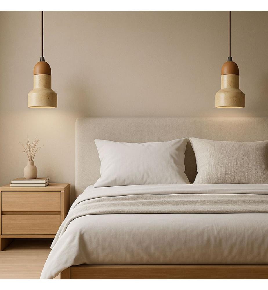 Kronleuchter, Beige, Eiche, Holzkorpus