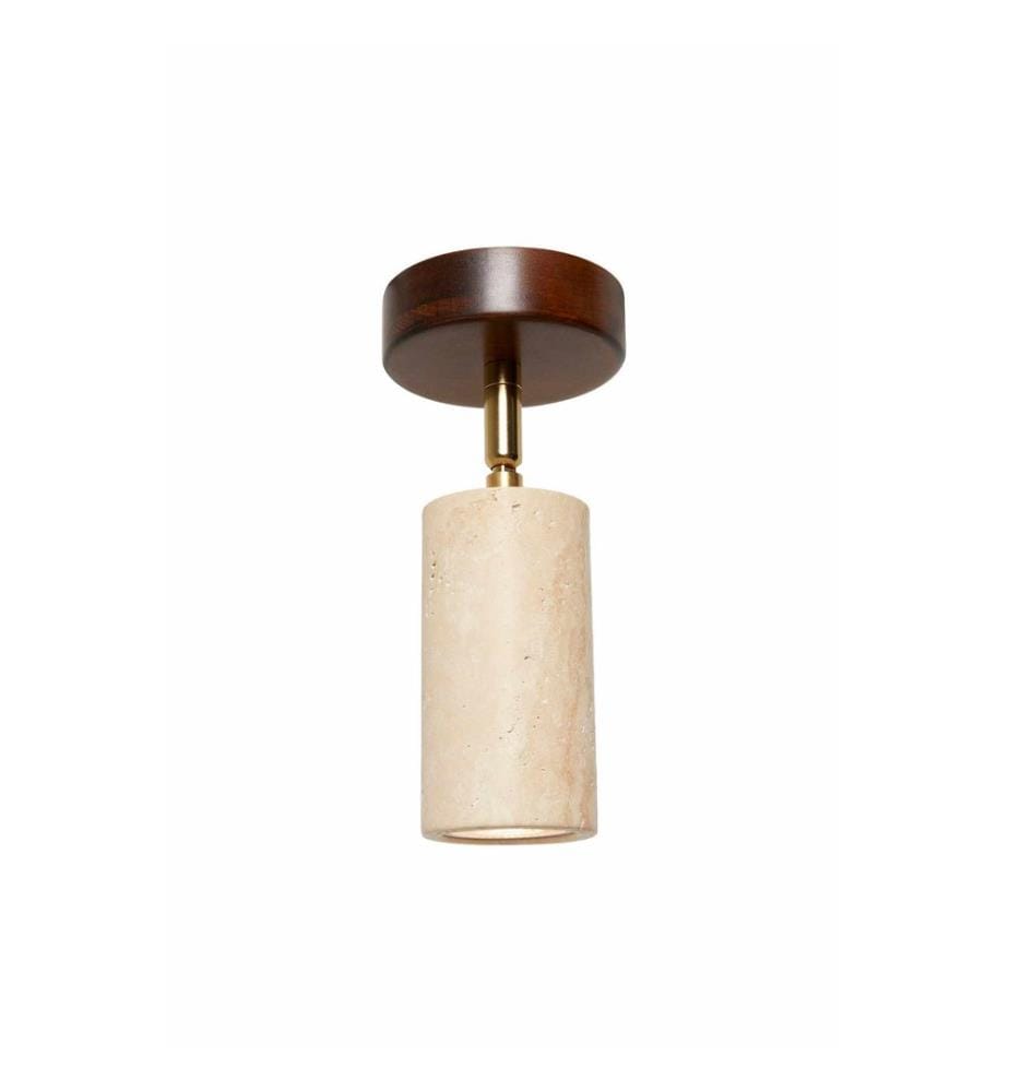 Lustre, beige, noyer, corps en bois