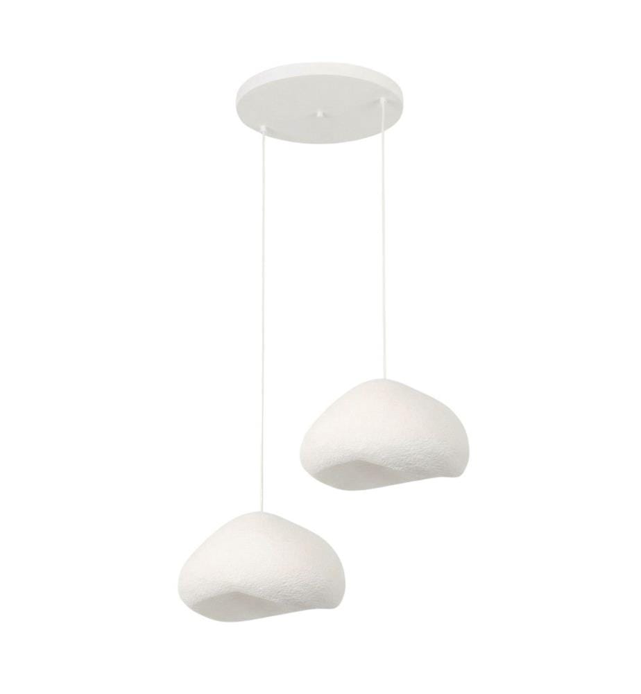 Kronleuchter, weiss, Metallkorpus