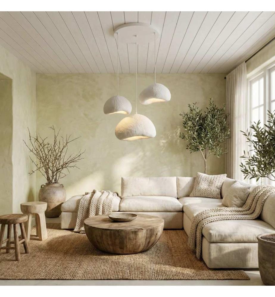 Lustre, blanc, corps en métal