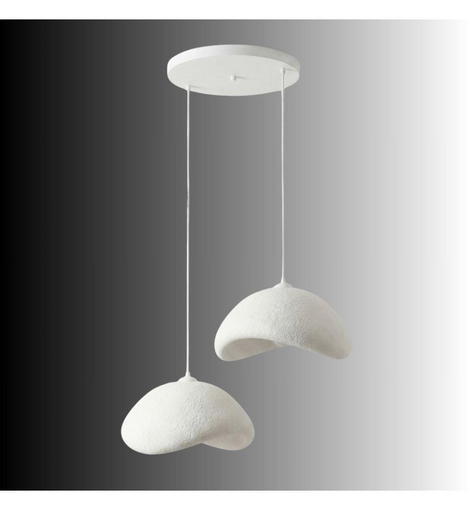 Kronleuchter, weiss, Metallkorpus