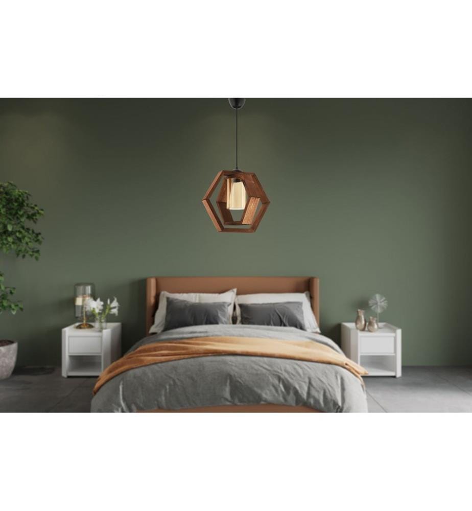 Lustre, bois, marron, noir