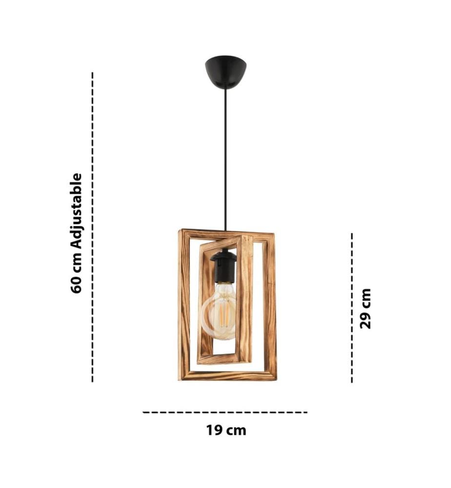Lustre, Bois, Naturel, Noir