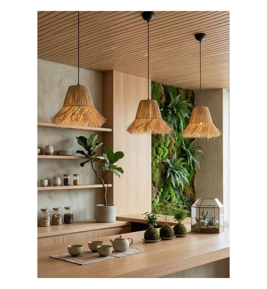 Lustre, corps en plastique, naturel