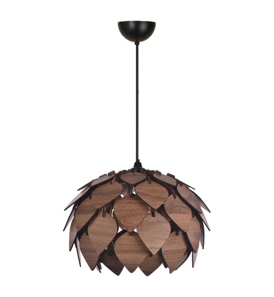 Lustre, corps en MDF, marron