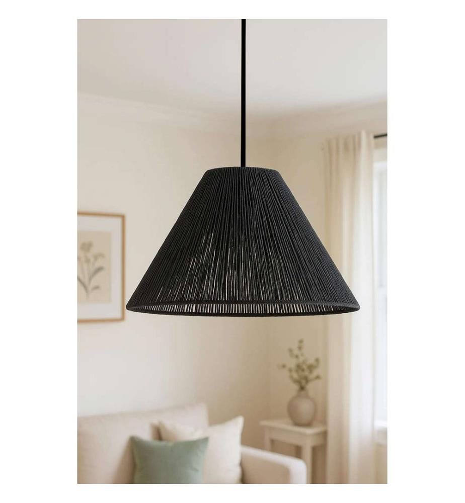 Lustre, corps en plastique, noir