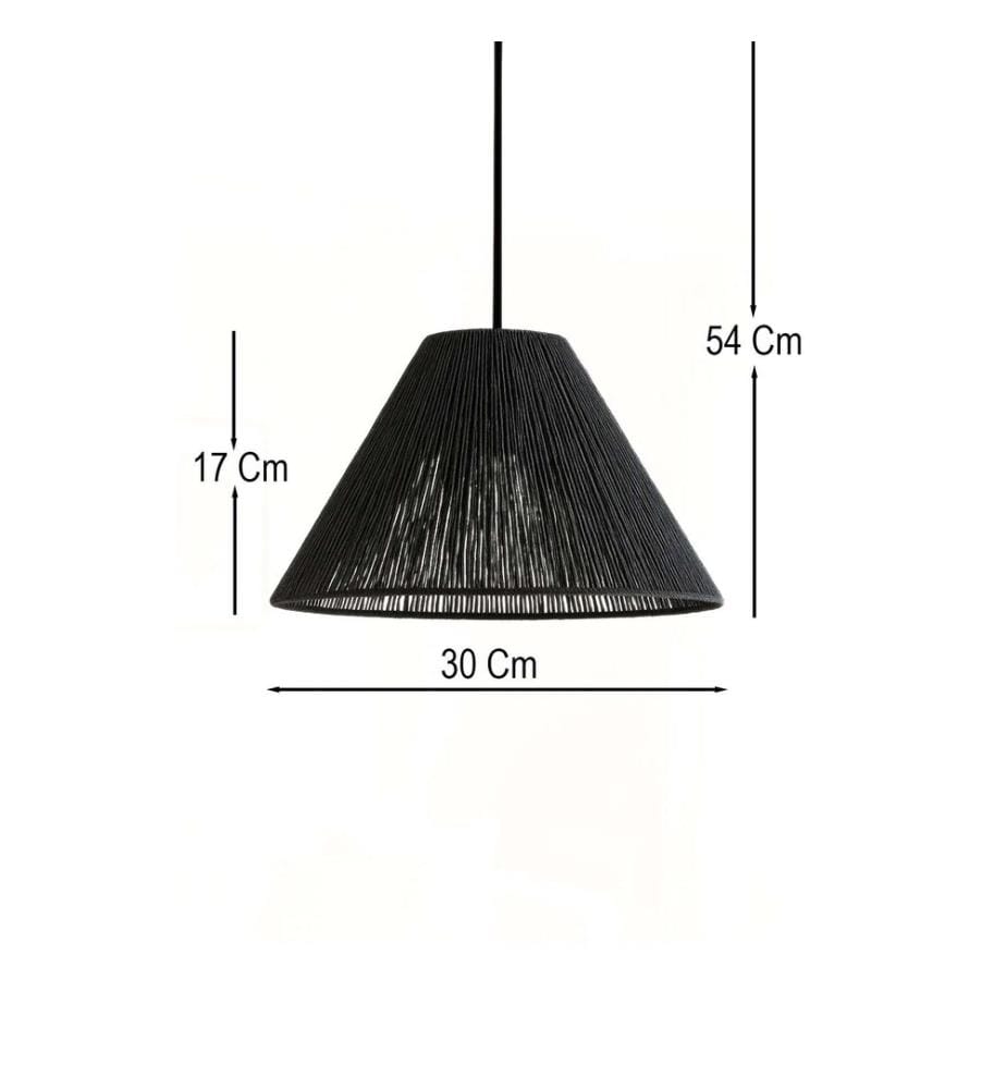 Lustre, corps en plastique, noir