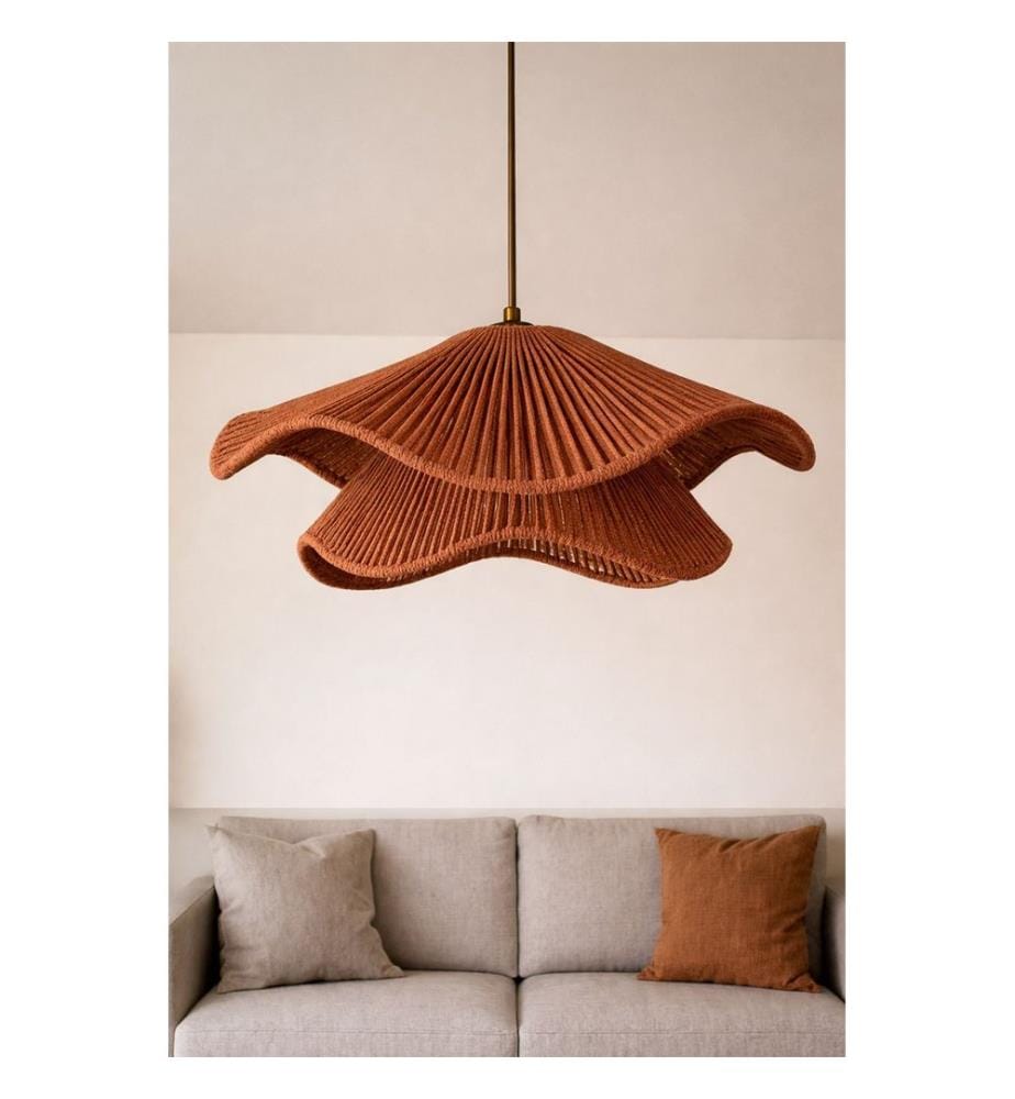 Kronleuchter, Metallkorpus, Braun