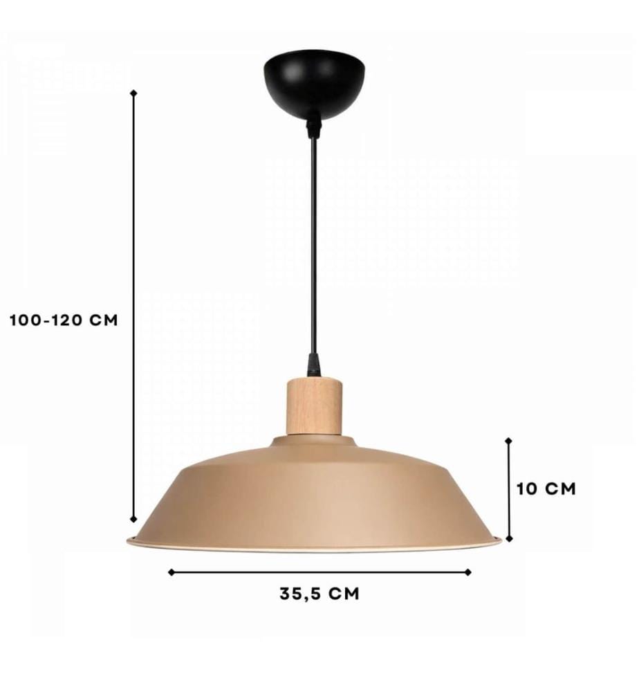 Lustre, corps en plastique, marron