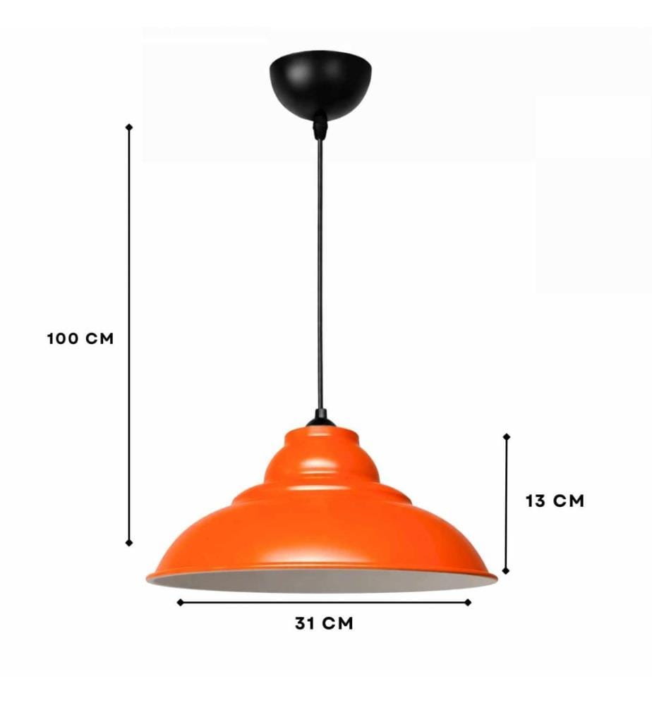 Kronleuchter, Metallkorpus, Orange