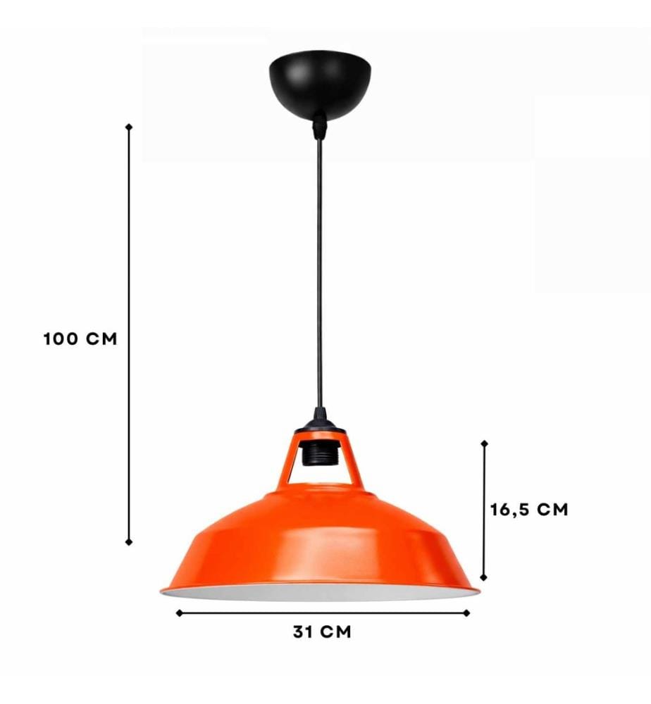 Kronleuchter, Metallkorpus, Orange