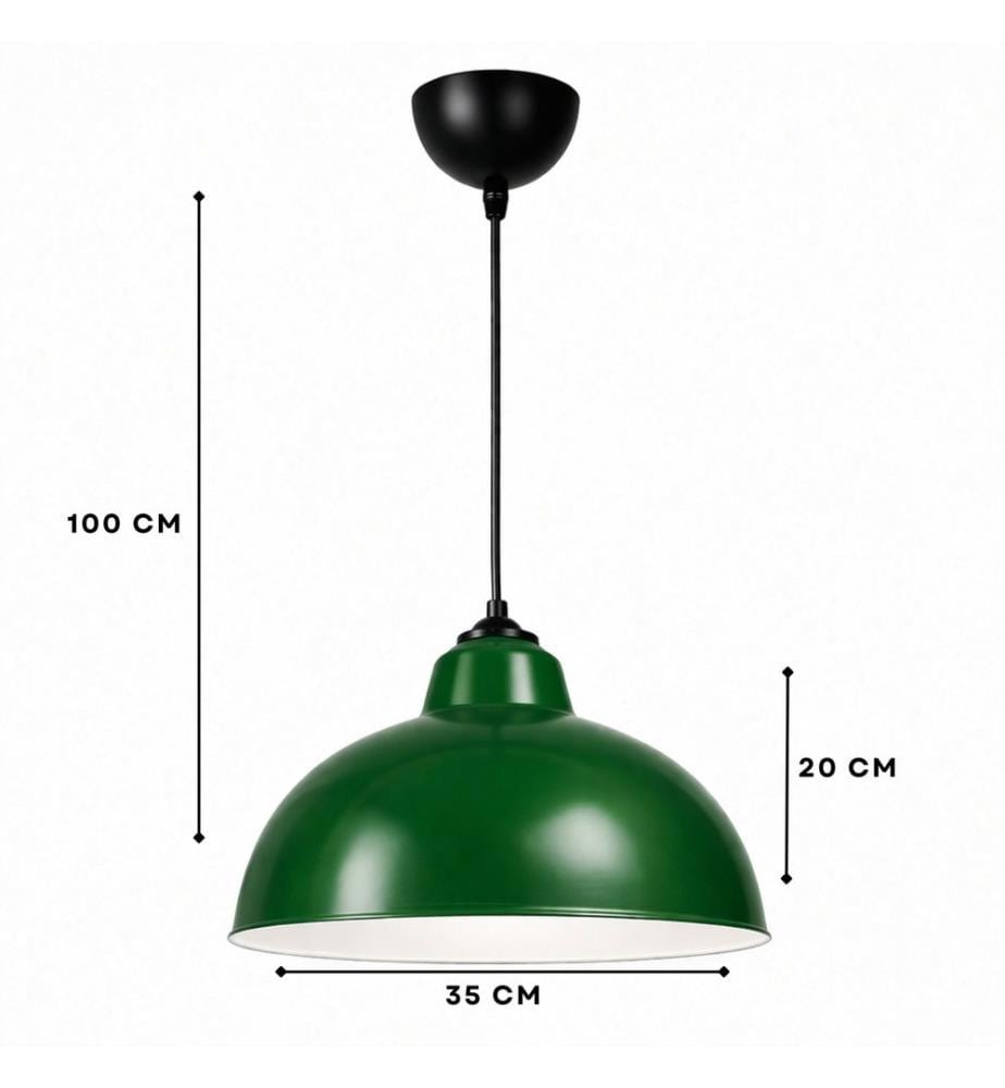 Lustre, corps en plastique, vert