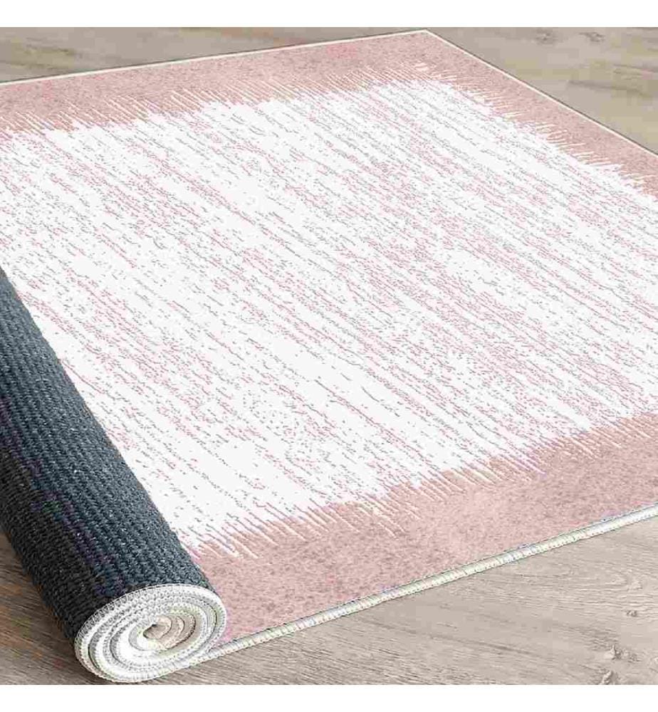 Carpet, Cream, Pink, 100% Cotton, 80 x 150 cm