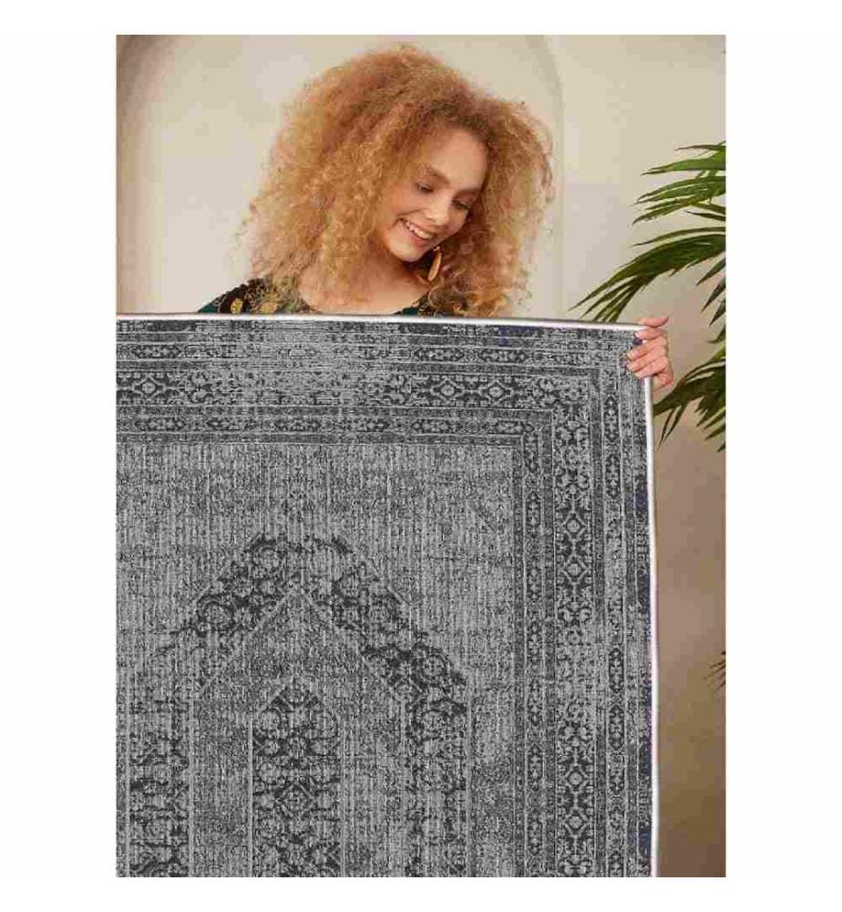 Teppich, Grau, Nerz, 100% Baumwolle, 80 x 300 cm
