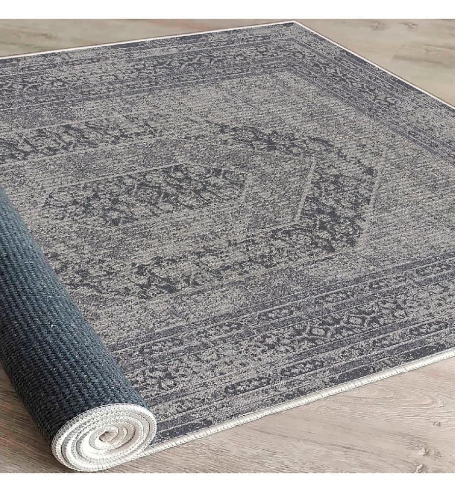 Teppich, Grau, Nerz, 100% Baumwolle, 80 x 300 cm