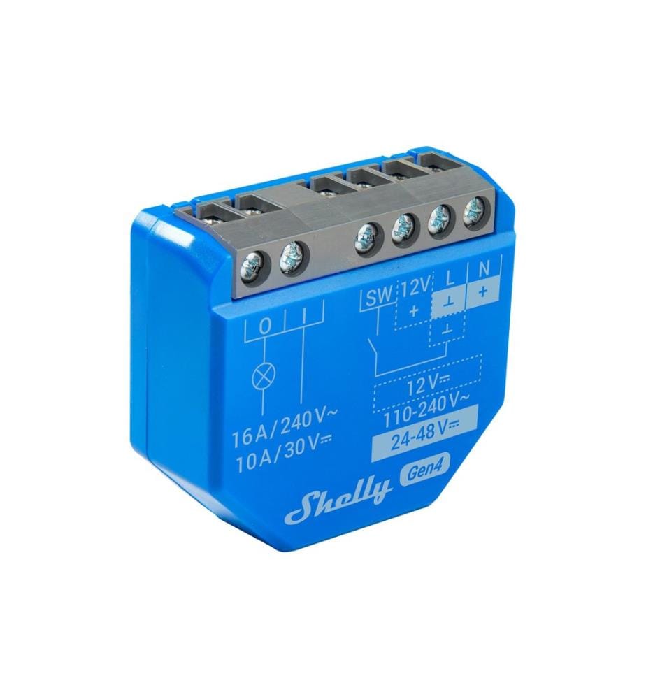 SHELLY - WLAN-Schaltaktor Plus 1 Gen4 WiFi-Switch Blau, 16 A
