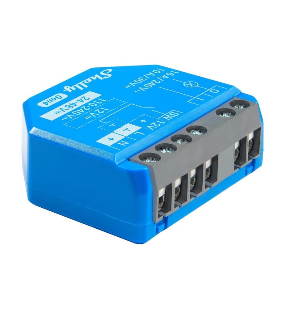 SHELLY - WLAN-Schaltaktor Plus 1 Gen4 WiFi-Switch Blau, 16 A