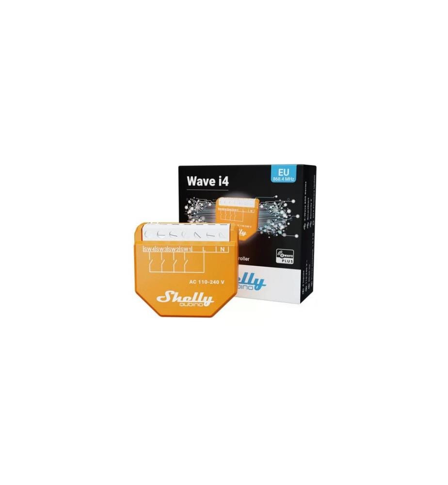 SHELLY - Interface de bouton-poussoir radio Qubino Wave i4 4 fois