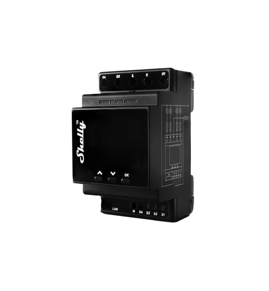 SHELLY - Commutateur de rail DIN Pro 4PM LAN et WiFi