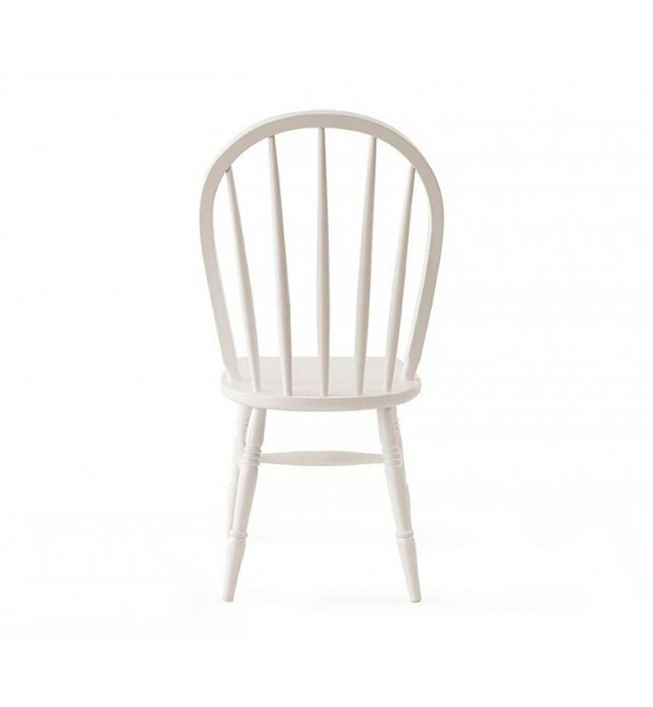 Chaise, blanche, en bois massif