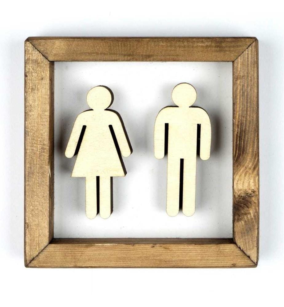 Decorative Wooden Wall Accessory, Walnut White, MDF, Spruce Wood Frame