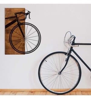 Dekoratives Wandaccessoire aus Holz, Schwarznuss, Metall, Holzrahmen