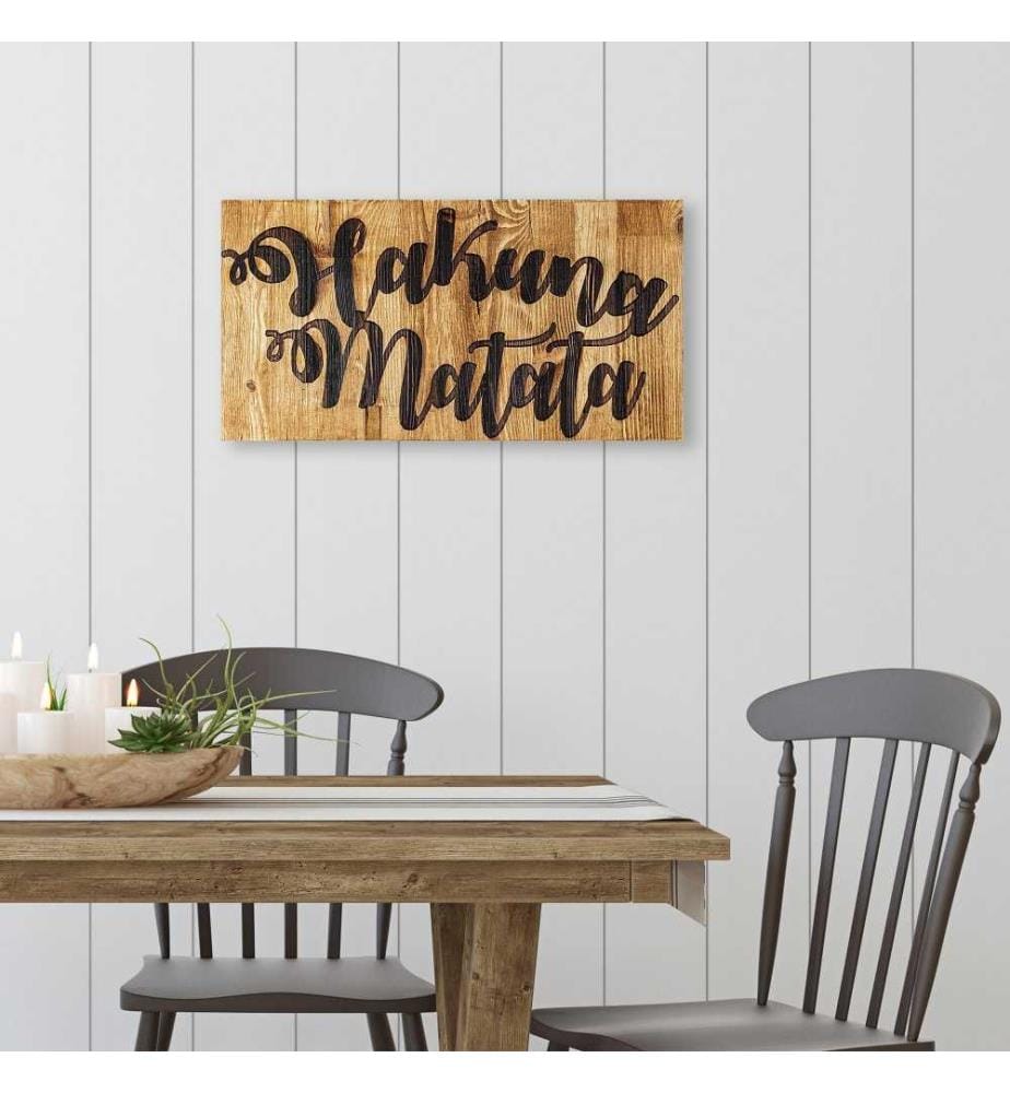 Accessoire mural décoratif en bois, noyer noir, bois