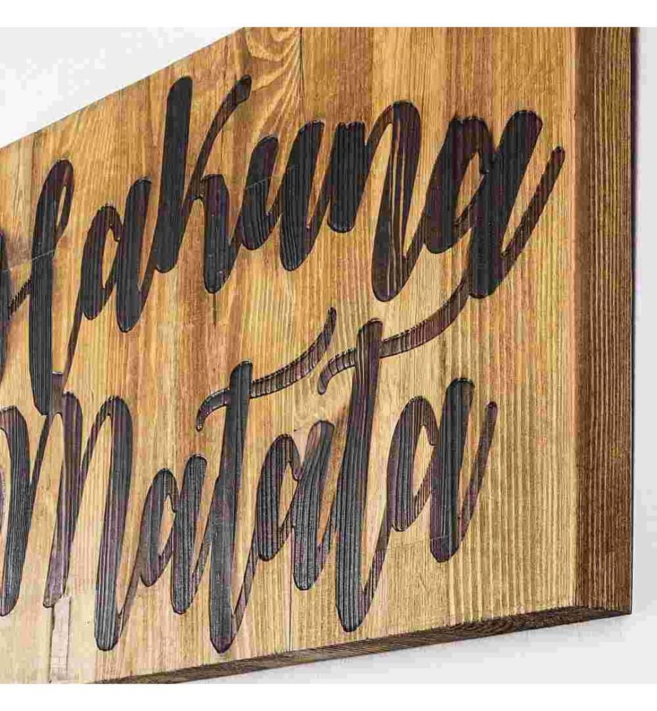 Accessoire mural décoratif en bois, noyer noir, bois