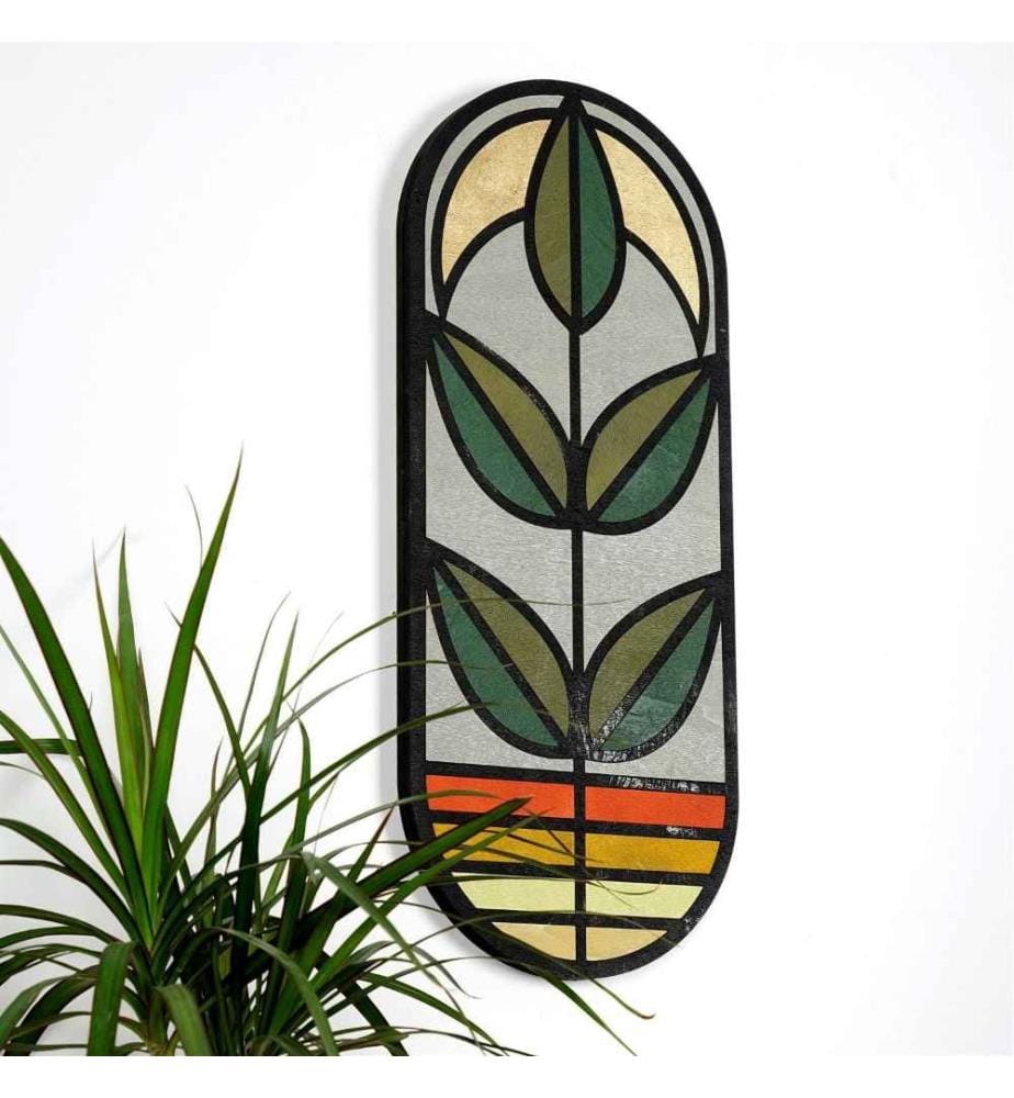 Dekoratives Wandaccessoire aus Holz, mehrfarbig, melaminbeschichtete Spanplatte