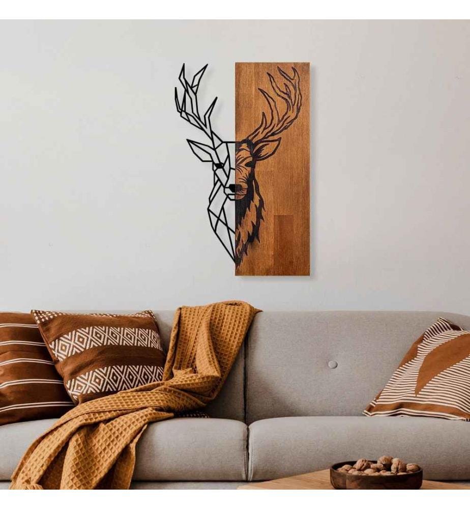 Accessoire mural décoratif en bois, noyer noir, bois