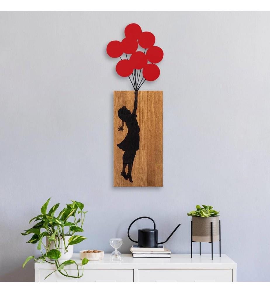Accessoire mural décoratif en bois, noyer noir, bois