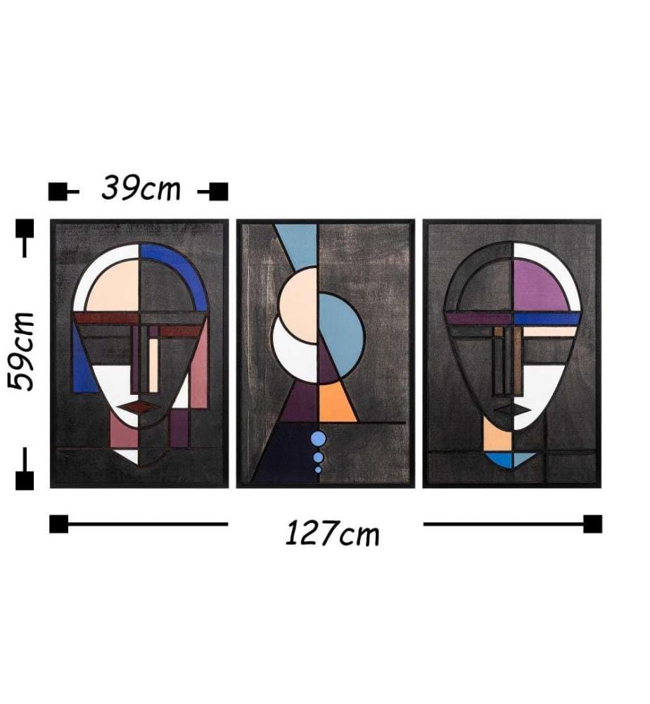 Dekoratives Accessoire für die Wand aus Holz, Multicolor, Sperrholz