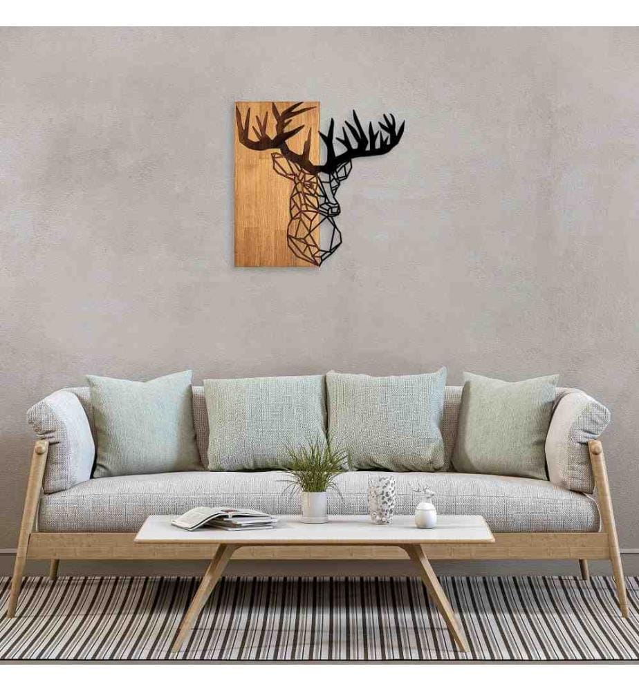 Dekoratives Wandaccessoire aus Holz, Nussbaum schwarz, 50% Holz