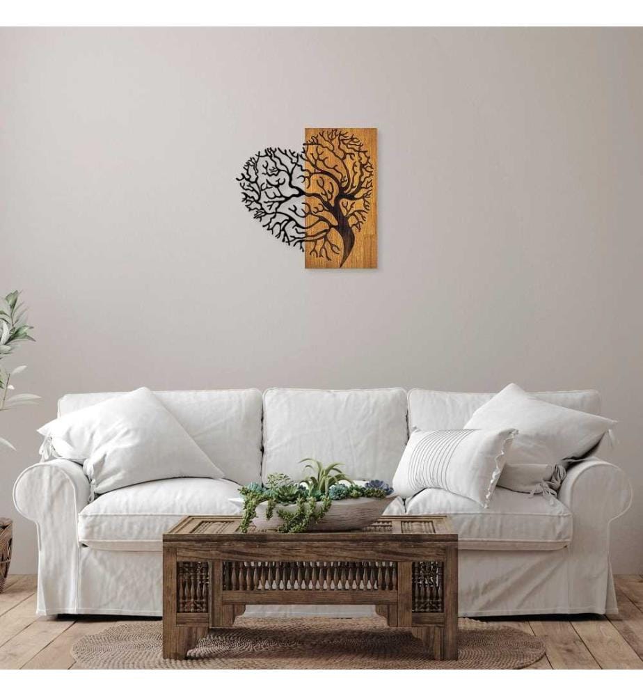 Accessorio decorativo da parete in legno, noce nero, 50% legno