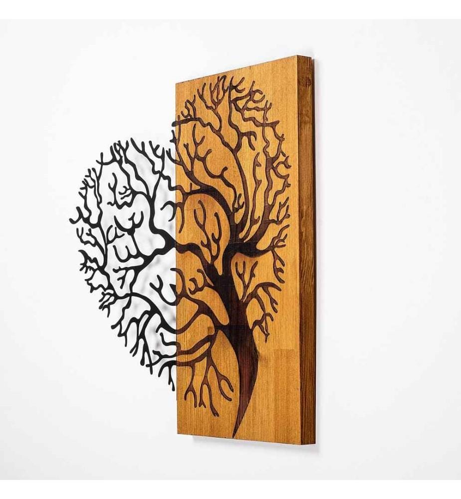 Accessorio decorativo da parete in legno, noce nero, 50% legno