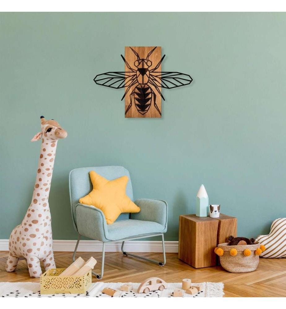 Accessorio decorativo da parete in legno, noce nero, 50% legno