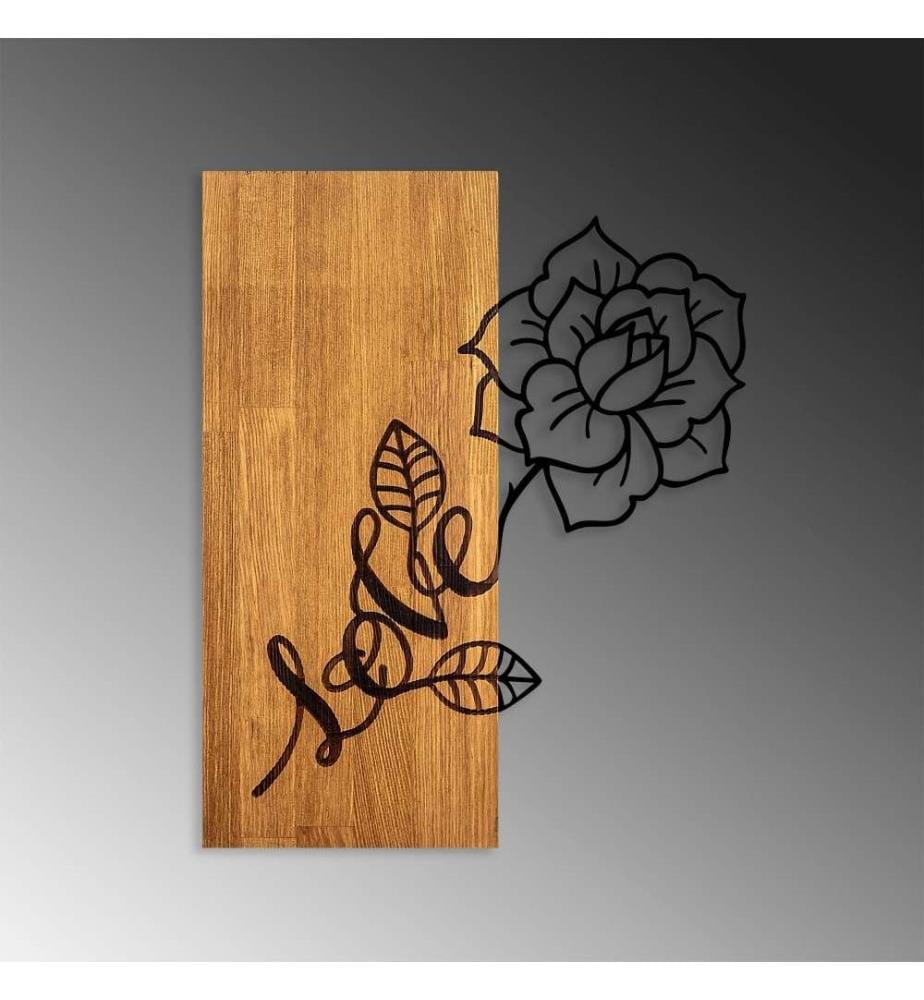 Accessorio decorativo da parete in legno, noce nero, legno