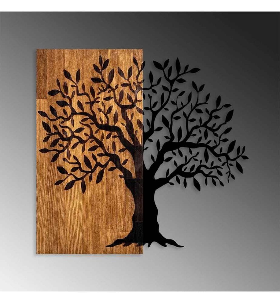 Accessorio decorativo da parete in legno, noce nero, legno