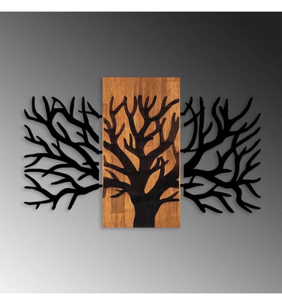 Accessorio decorativo da parete in legno, noce nero, legno