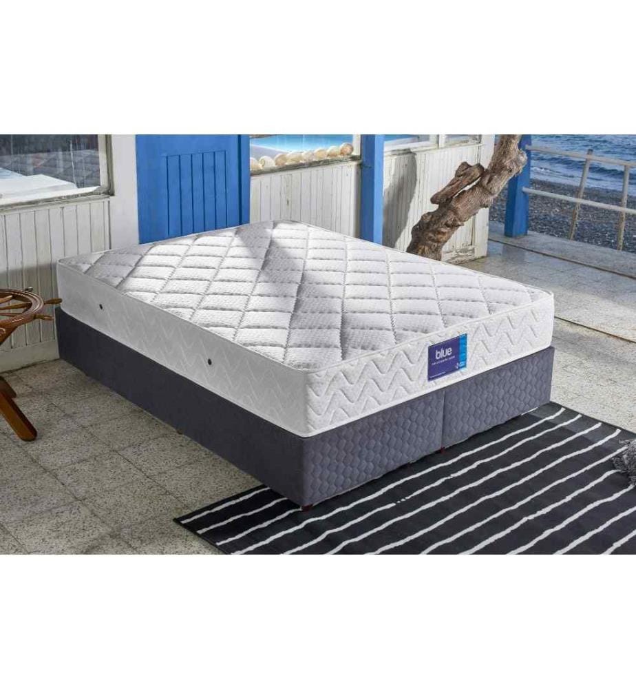 Mattress, White, Knitted Fabric Cover, Multi Spring System
