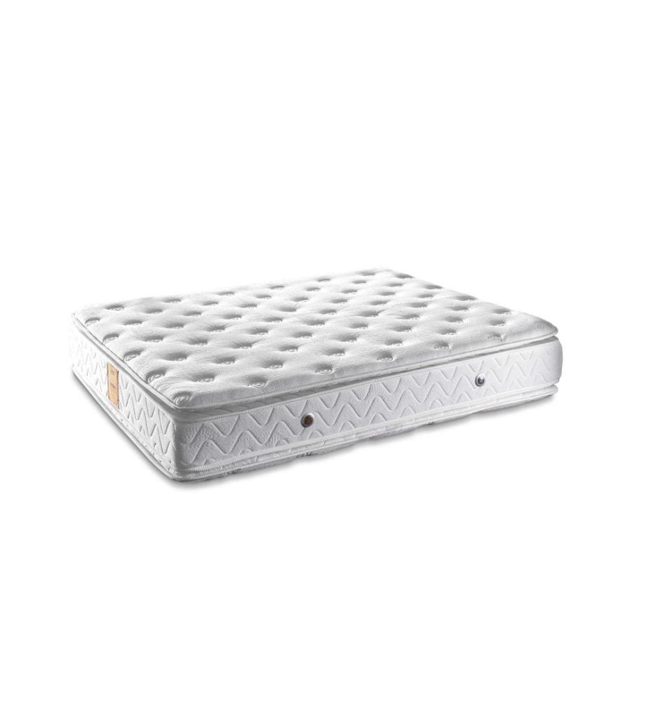 Matelas, blanc, housse en tissu tricoté spécial, double rembourrage
