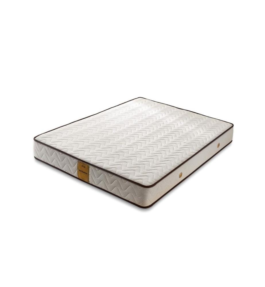Matelas, blanc, brun, revêtement en tissu de lin, mousse à mémoire de forme