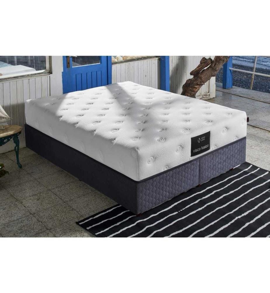 Matelas, blanc, housse en coton tricoté spécial, mousse à mémoire de forme
