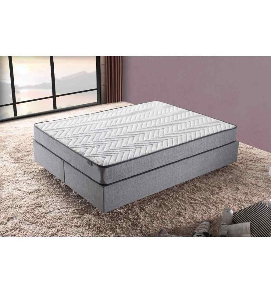 Matelas, blanc, gris, housse en tissu Jacquard, orthopédique complet