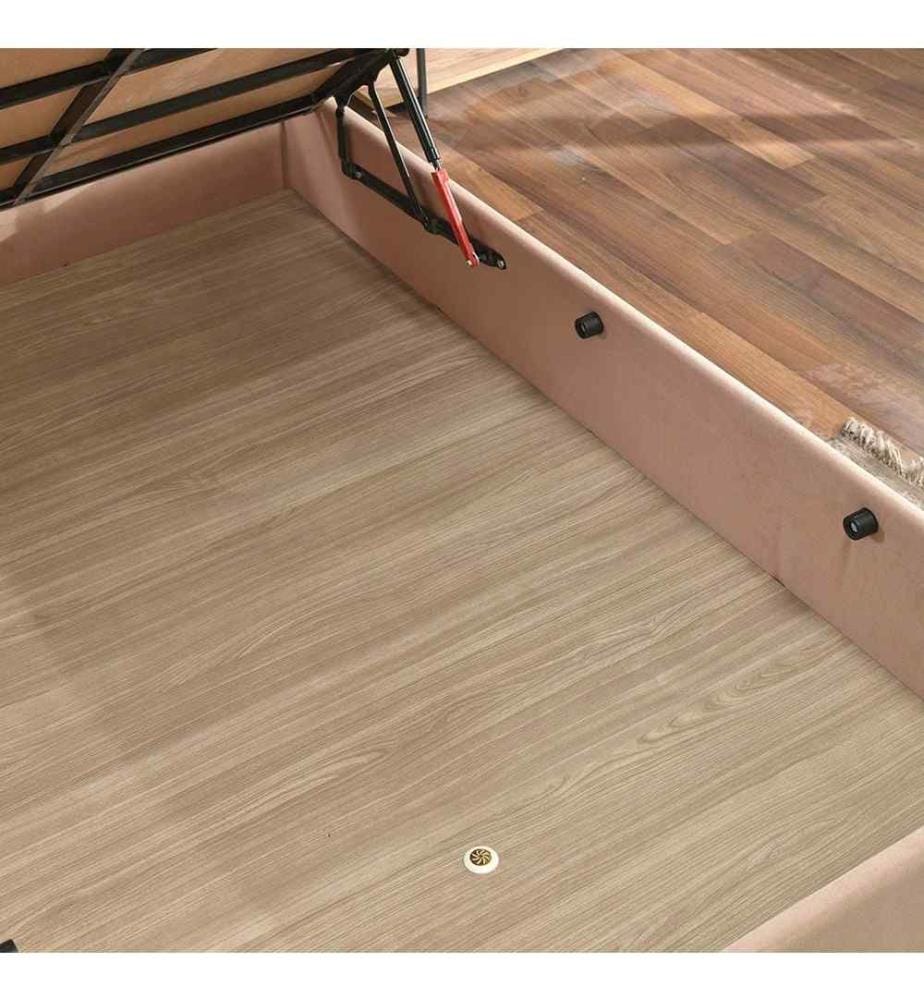 Single Bed Base, Light Brown, Steel Frame, Soho Fabric Fabric