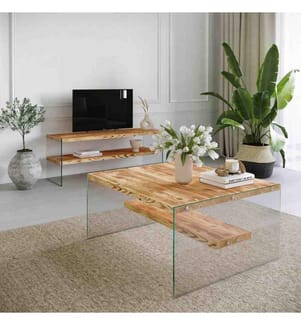 Ensemble de meubles de salon, chêne, pin, bois massif, matériau des pieds