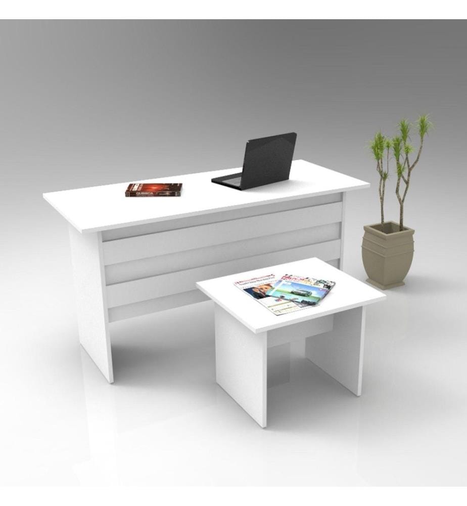 Office Furniture Set, White, Melamine Coated Particle Board